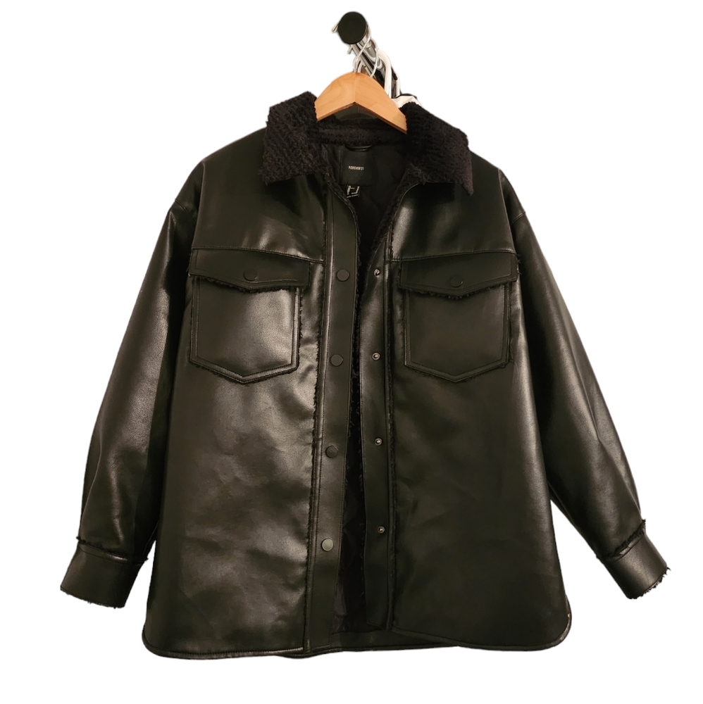 Black leather jacket